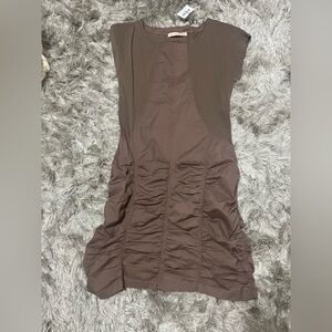 Brown textured dress